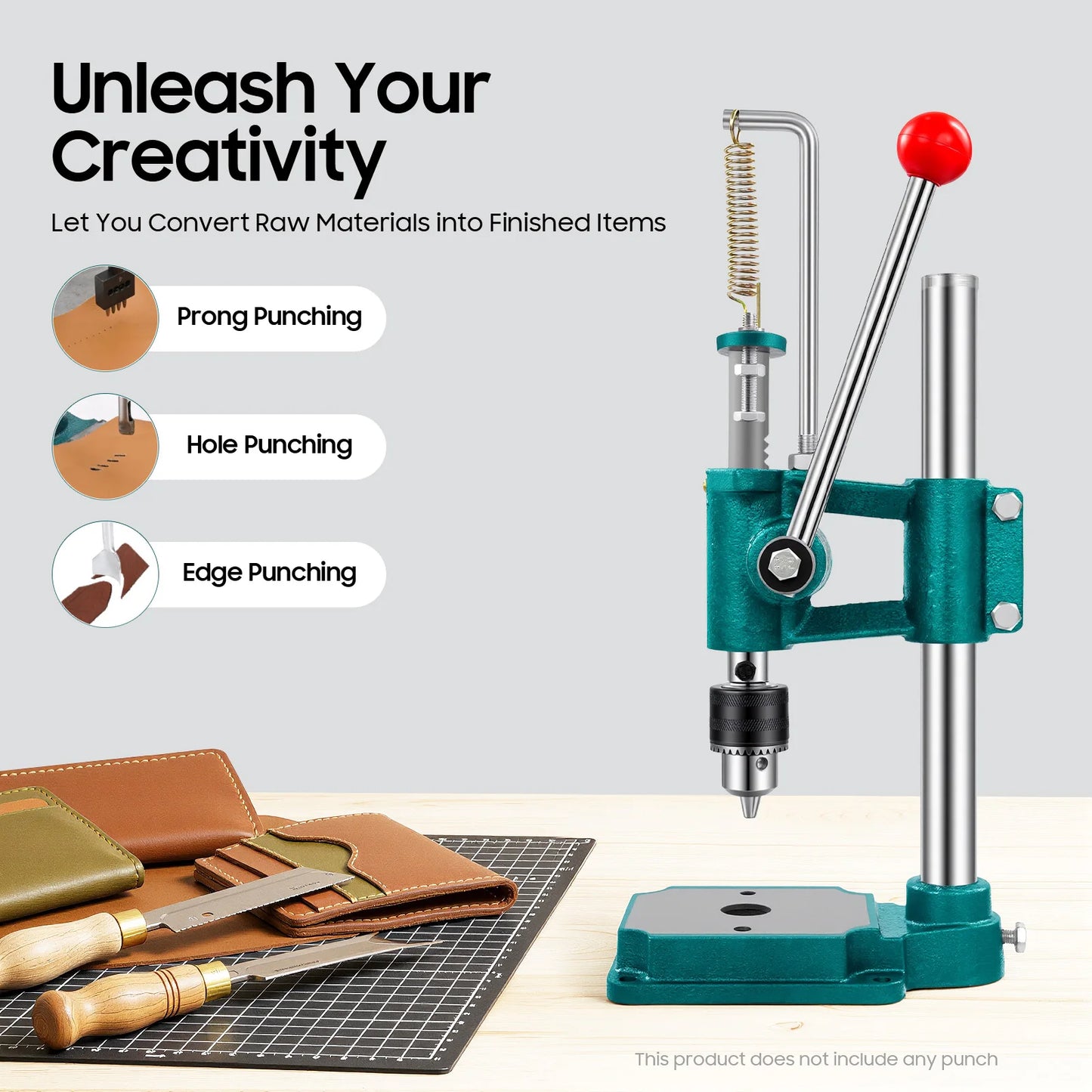 Bymaocar Manual Leather Hole Puncher For Wallets Handbags Belts