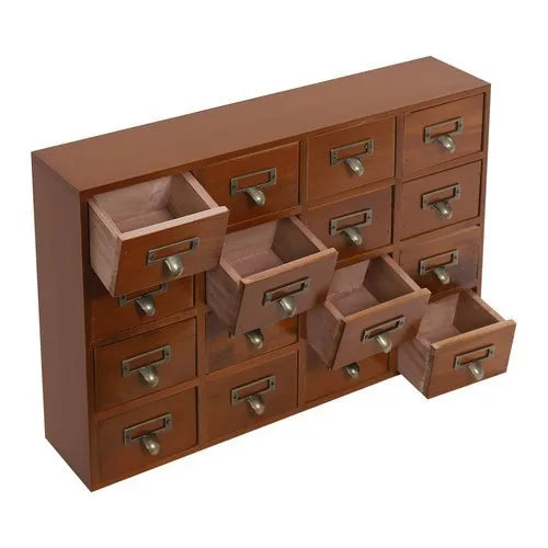 Bymaocar 64 Drawer Pine Wood Storage Cabinet Organizer