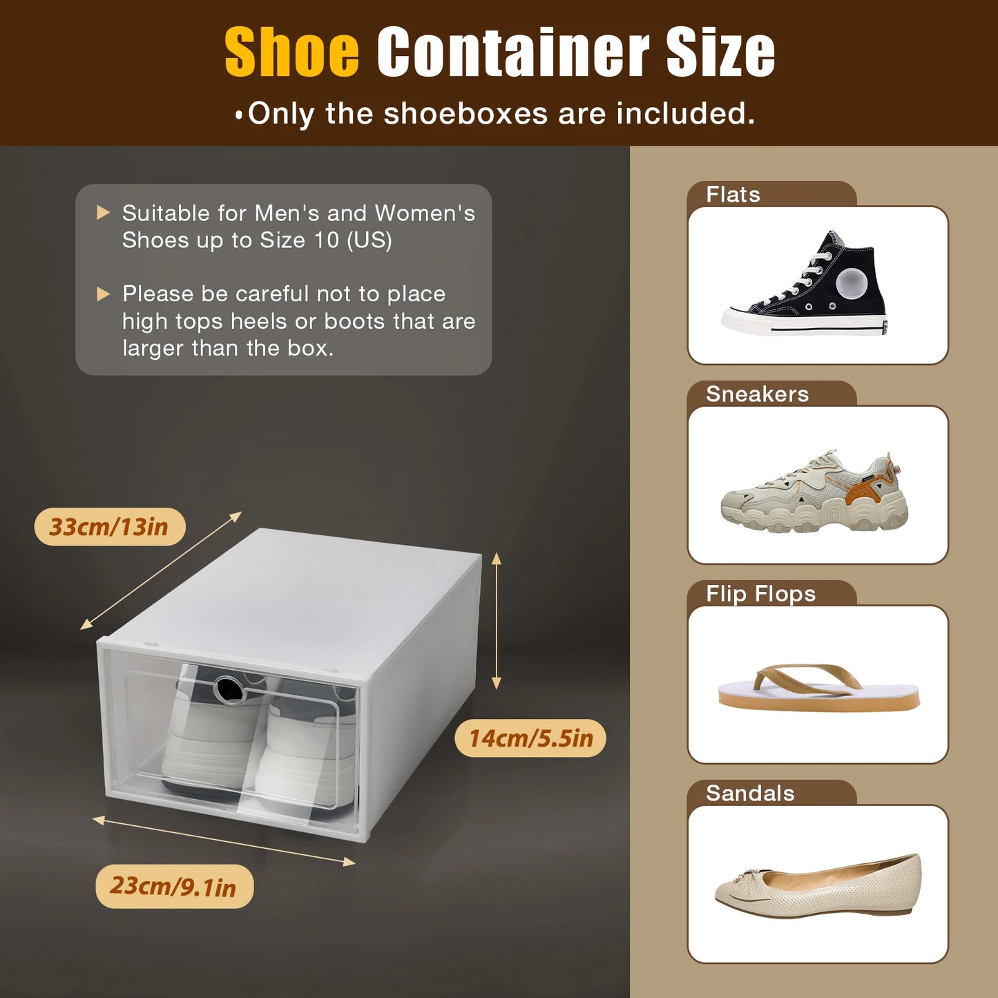 Foldable Transparent Shoe Box Set 20 To 24 Pcs Stackable