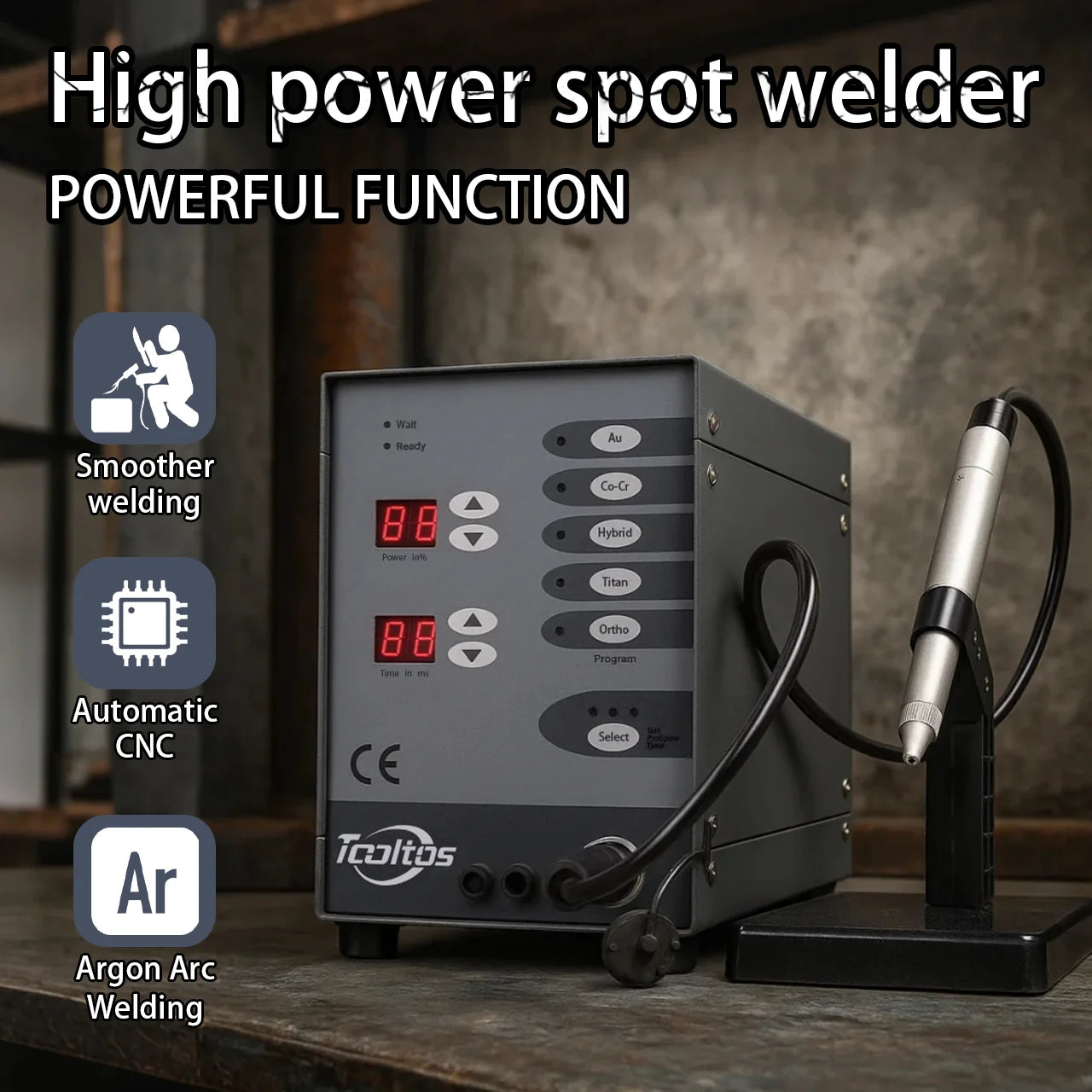 CNC Pulse Argon Arc TIG Jewelry Spot Welder For Gold Silver