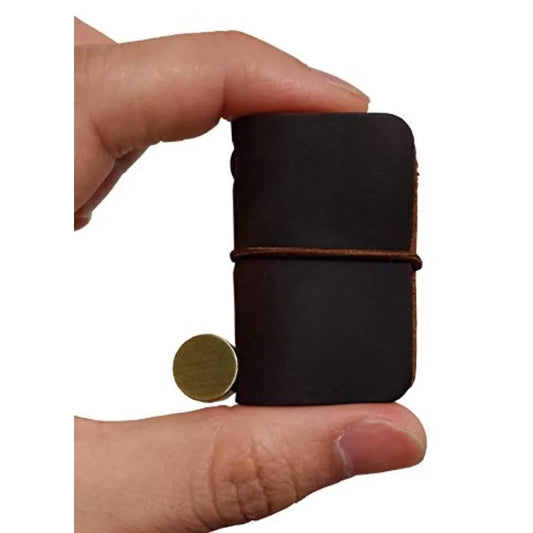Miniature Notebook With Handmade Leather Cover And Book Insert