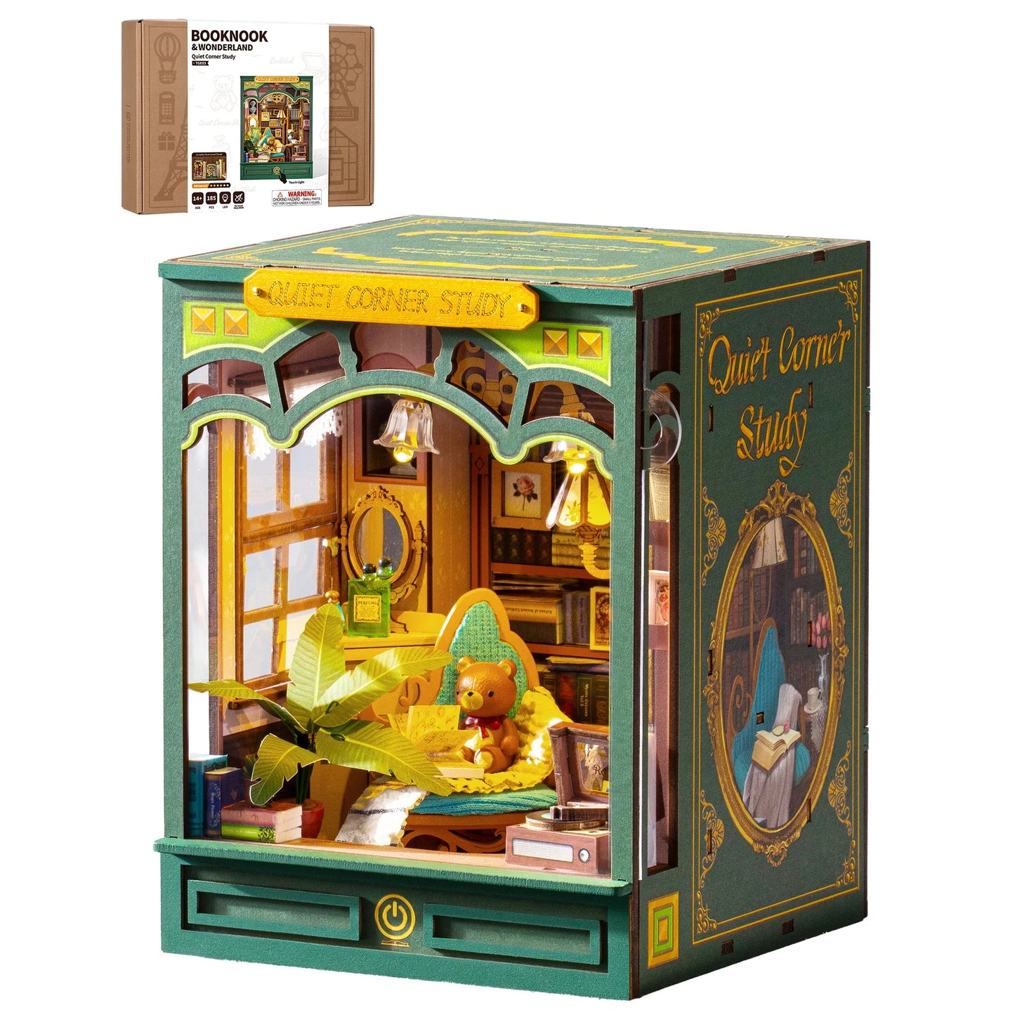 Rolife Quiet Corner Book Nook Kit 185 Piece 3D Puzzle