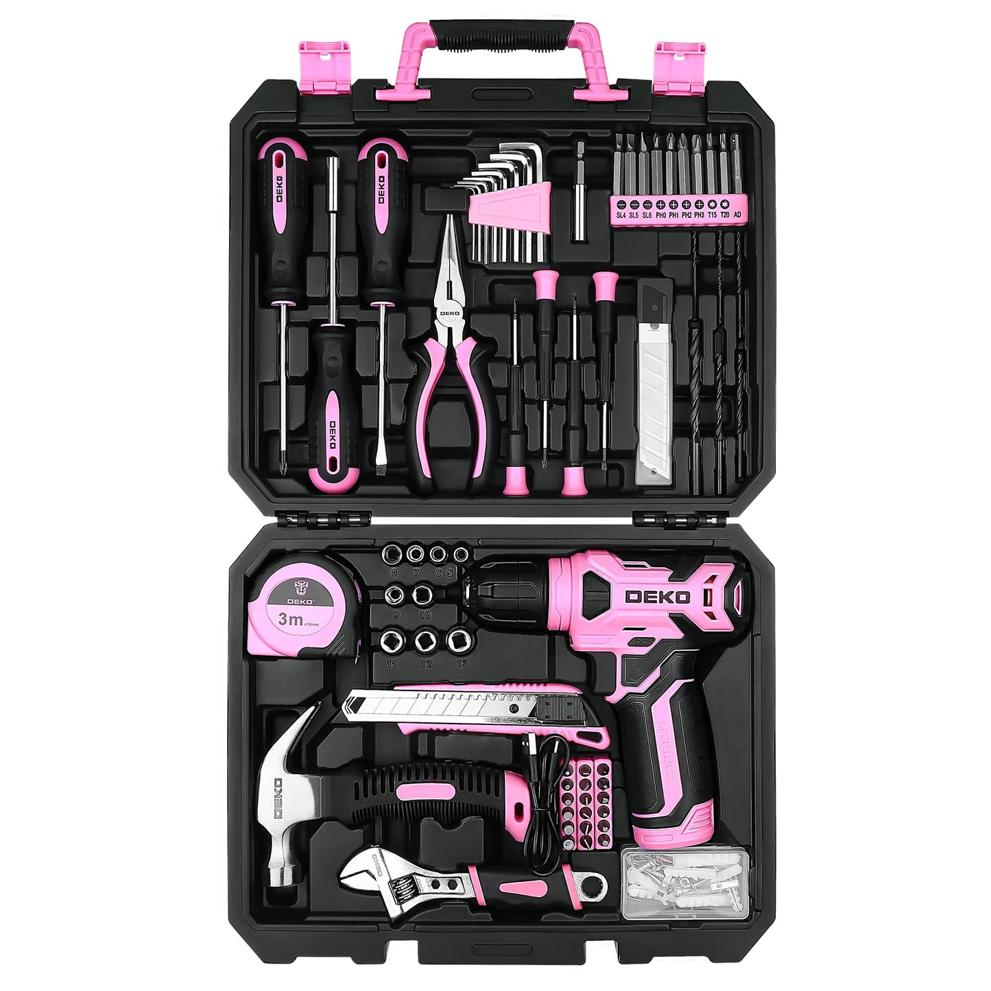 DEKO 126Piece Power Tool Combo Kit 8V Cordless Drill