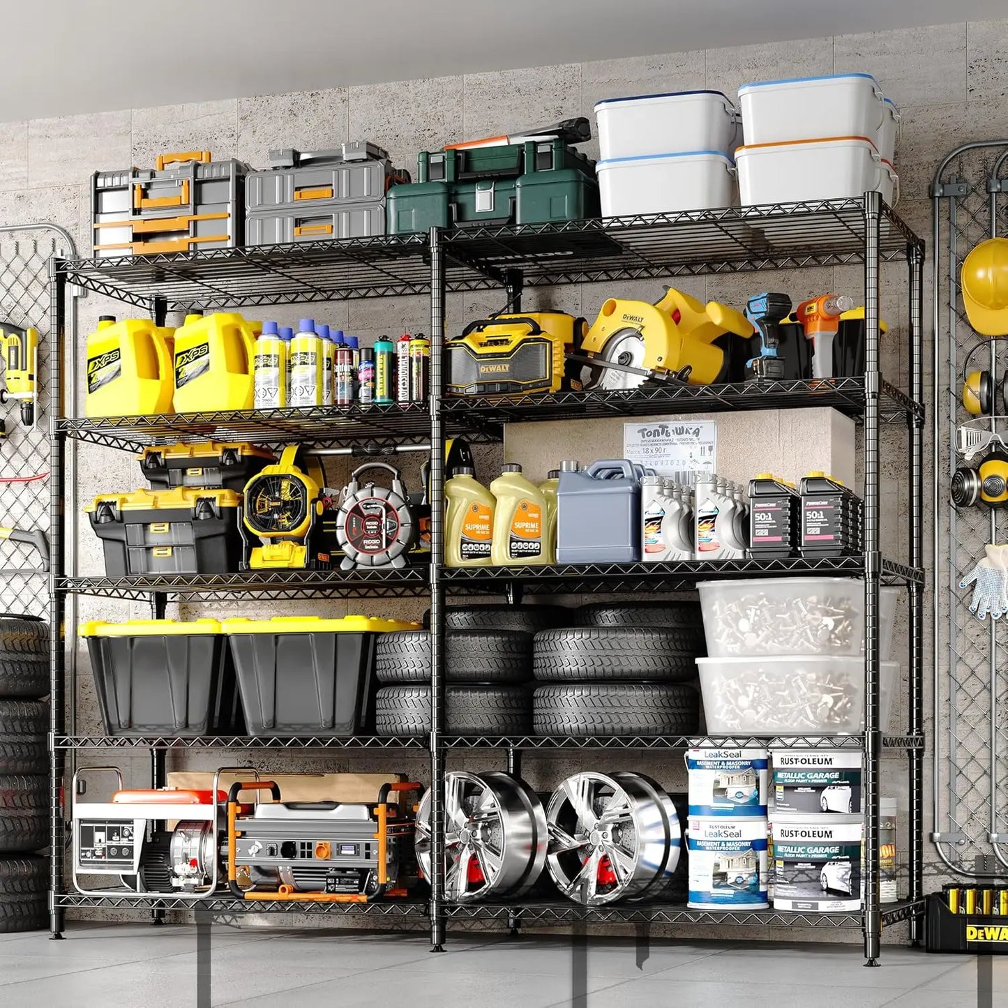 TWISTER.CK Heavy Duty 5 Tier Metal Shelving Unit Pro
