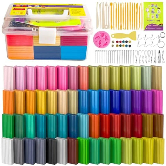 60 Colors Polymer Clay Non Toxic Oven Bake Modeling Clay