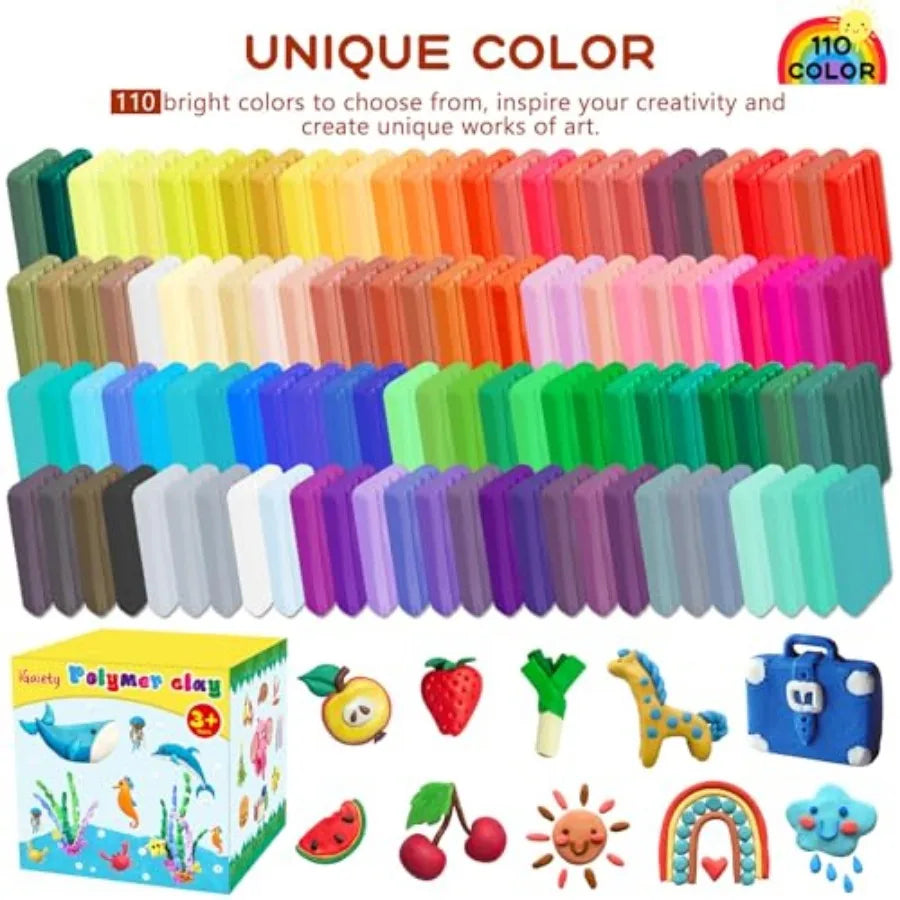 Polymer Clay Kit 245 Pcs Non Toxic Oven Bake Tools