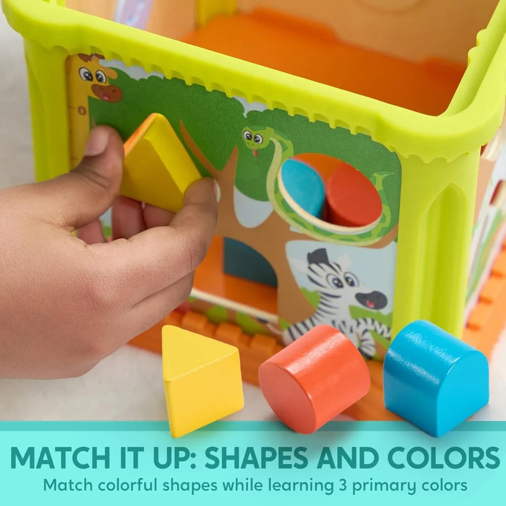 Joyfy Jungle Themed Wooden Activity Cube With Music and Light
