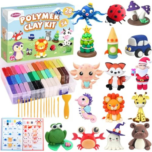 Polymer Clay Kit With Tutorial Book Sculpting Tools Storage Box