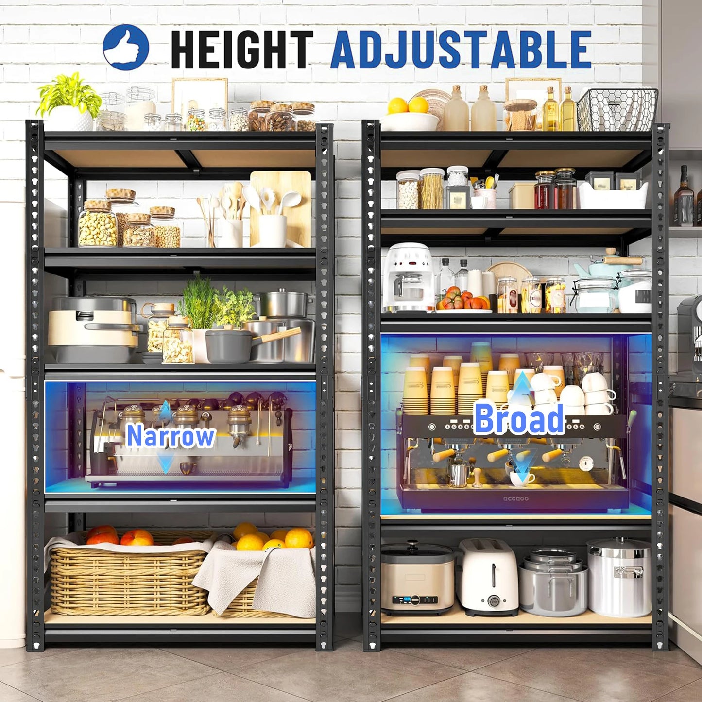 Heavy Duty Industrial Metal Storage Shelves For Garage And Warehouse