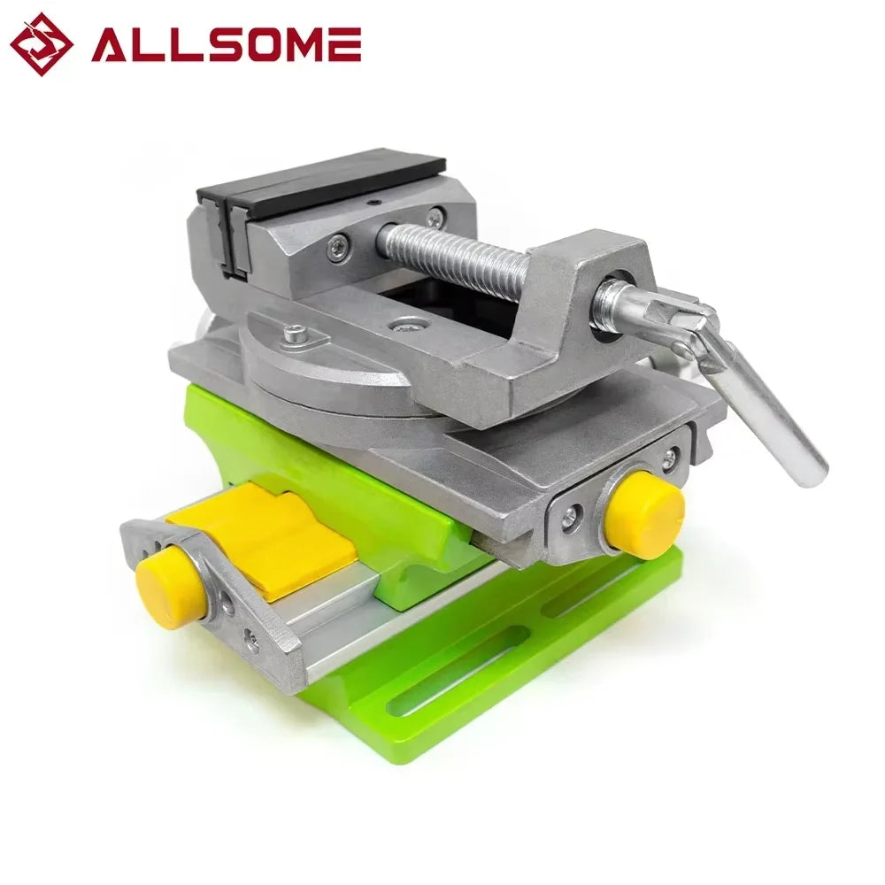 2 In 1 Milling Drilling Precision Vise Swivel Base Table Aluminum Alloy