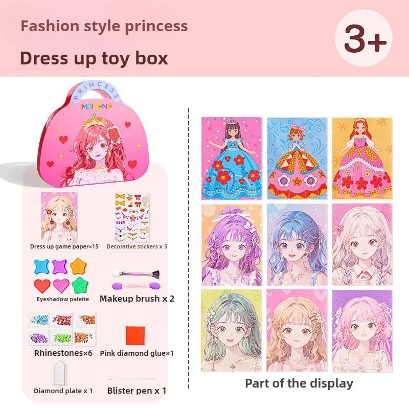 YIYUEQIANLI DIY Princess Makeup Set For Kids Arts And Crafts