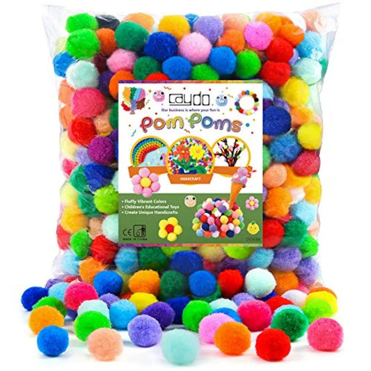 Bulk Pom Poms 400 Pieces Craft Balls for DIY Projects and Decor
