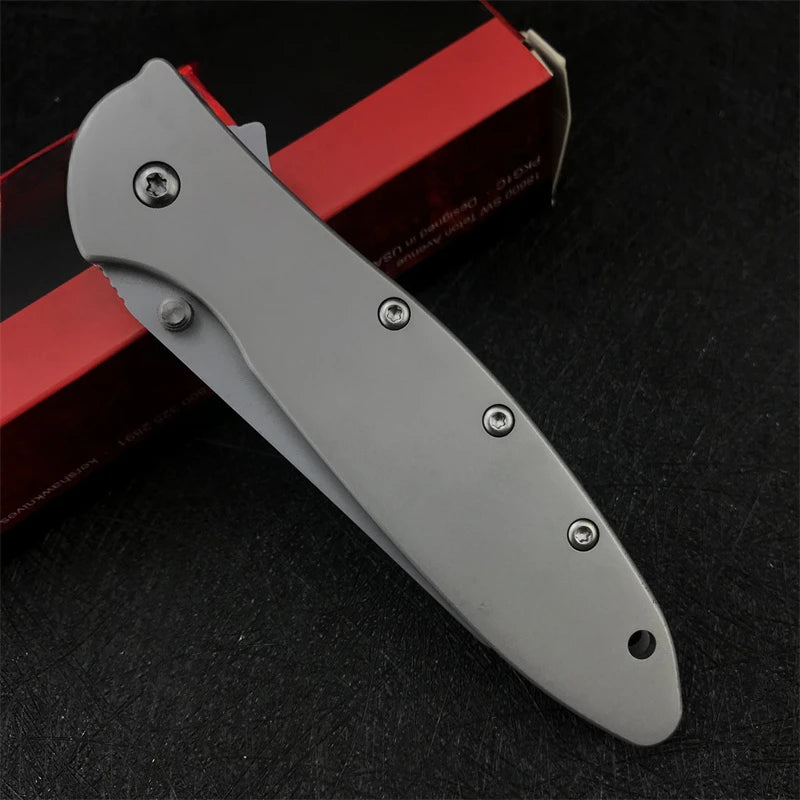 DIY Supplies KS Leek Folding Knife 14C28N Stainless Steel Blade