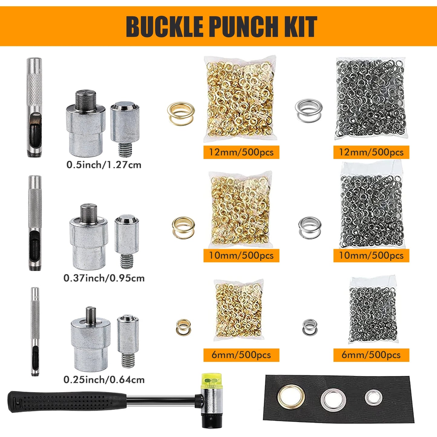 Manual Grommet Eyelet Machine Hand Press For Leathercraft