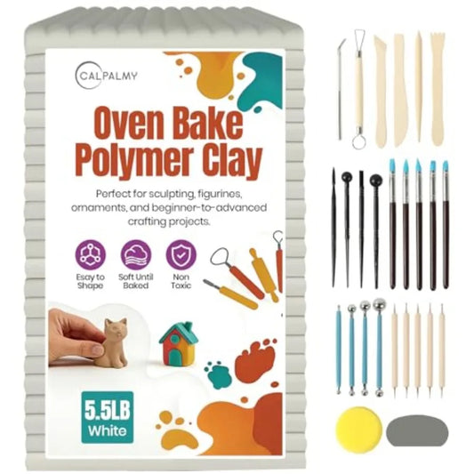 Oven Bake Polymer Clay With Tools Kit Non Toxic Modeling Material