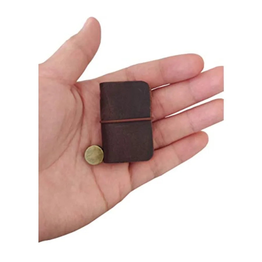 Miniature Notebook With Handmade Leather Cover And Book Insert