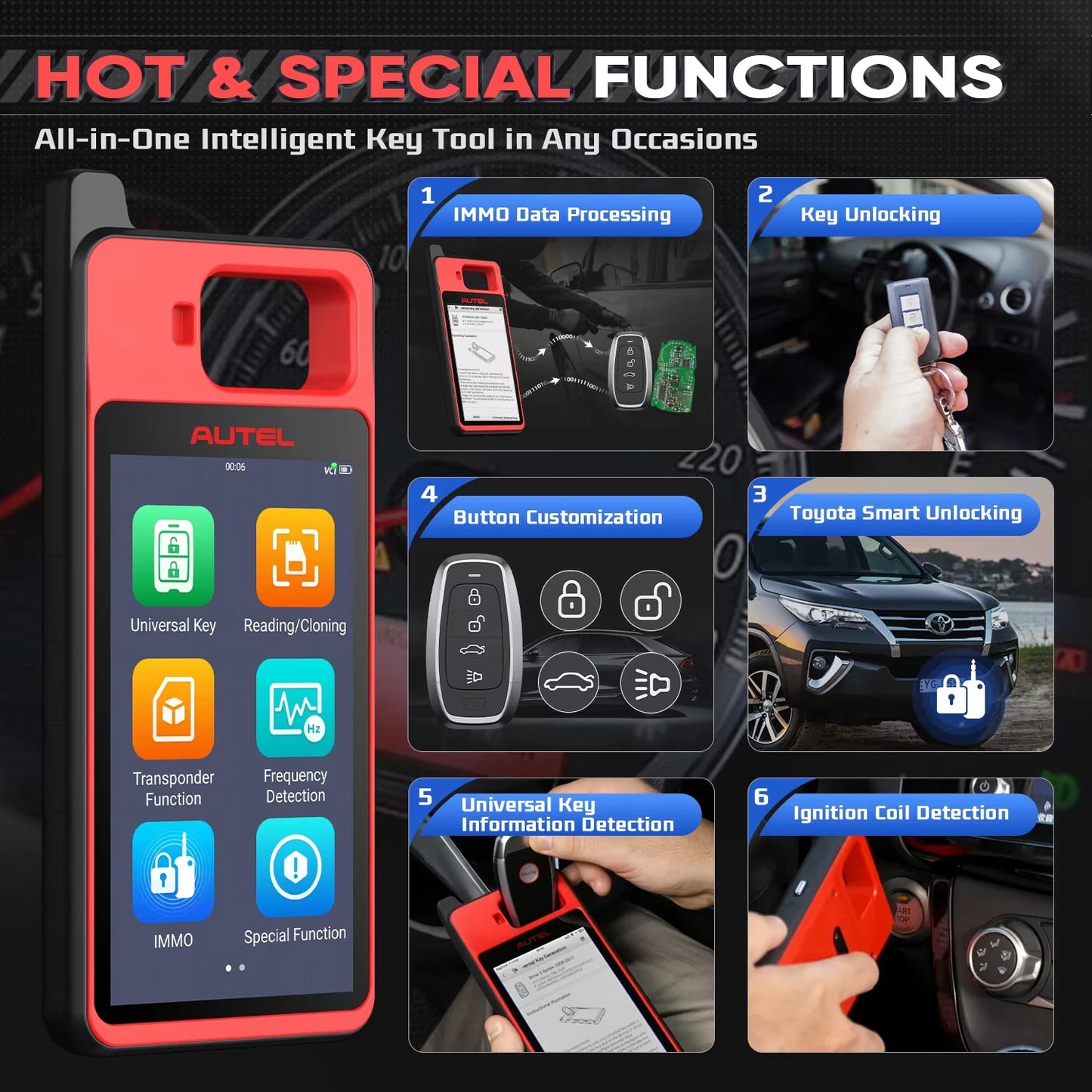 Autel KM100X KM100 Key Fob Programmer Universal Smart Key Generator