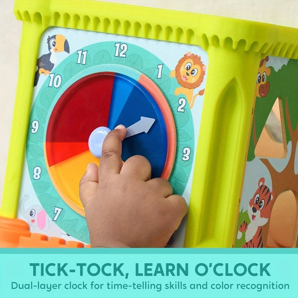 Joyfy Jungle Themed Wooden Activity Cube With Music and Light