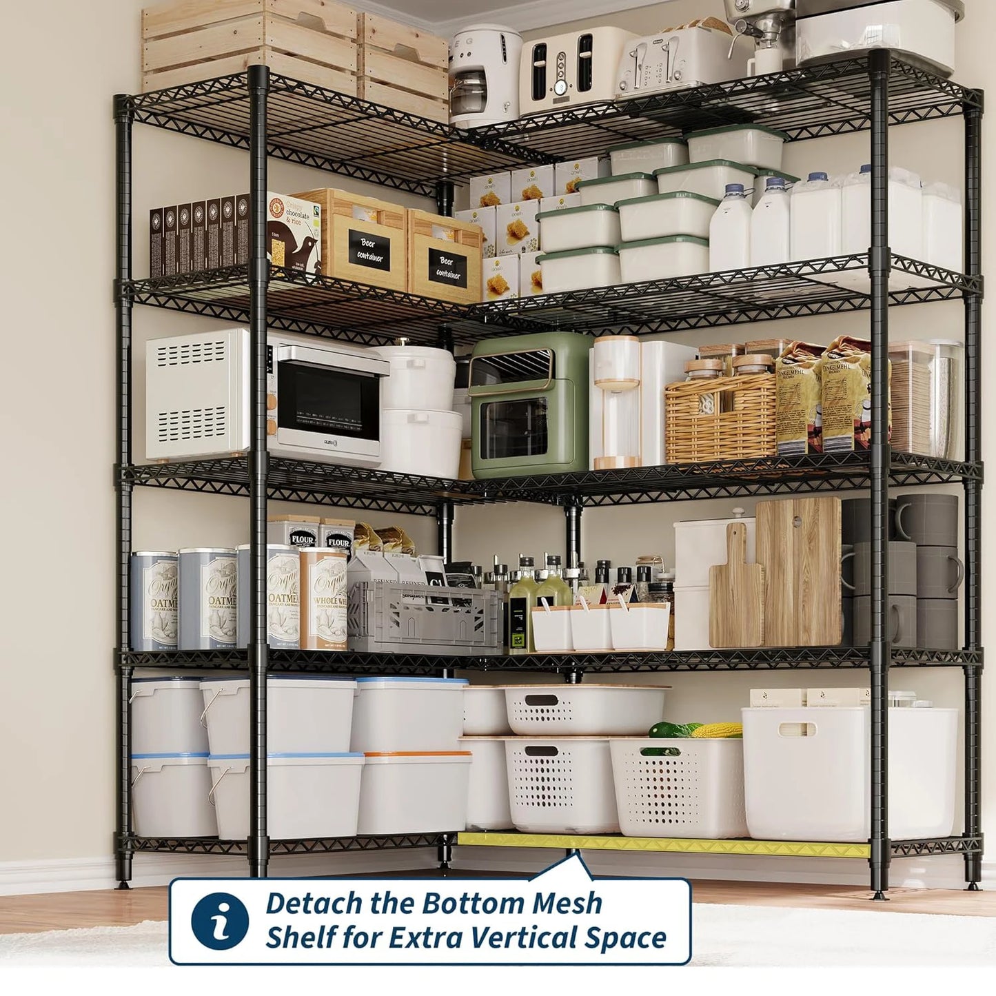 TWISTER.CK Heavy Duty 5 Tier Metal Shelving Unit Pro