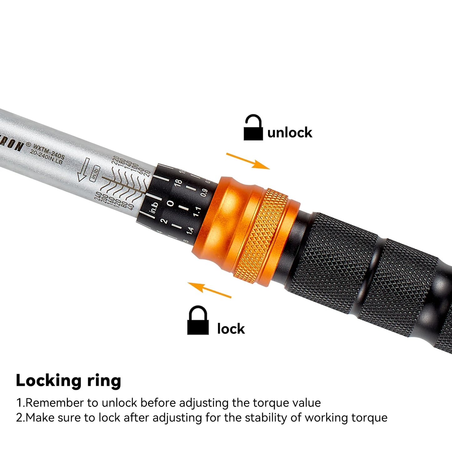 Waxtron Torque Wrench 20 to 240 Inlb Accuracy 3 Percent
